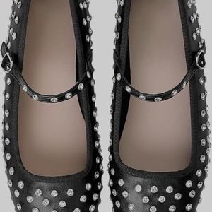 Black Studded Women's Shoes